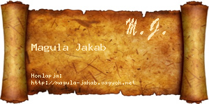 Magula Jakab névjegykártya